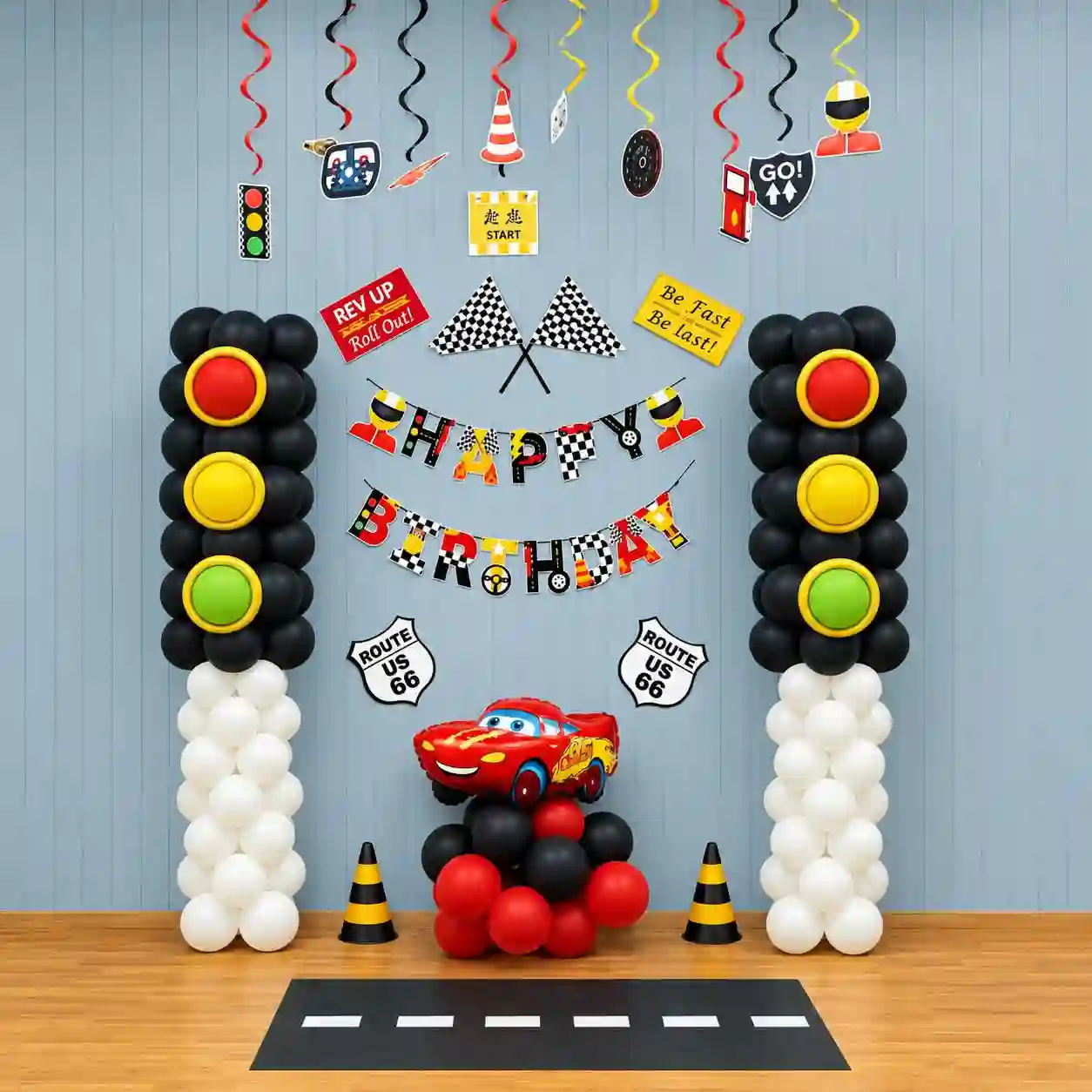 Kids Racing Car Birthday Decoration